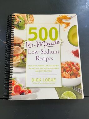 500 15-Minute Low Sodium Recipes Cookbook - Green & White